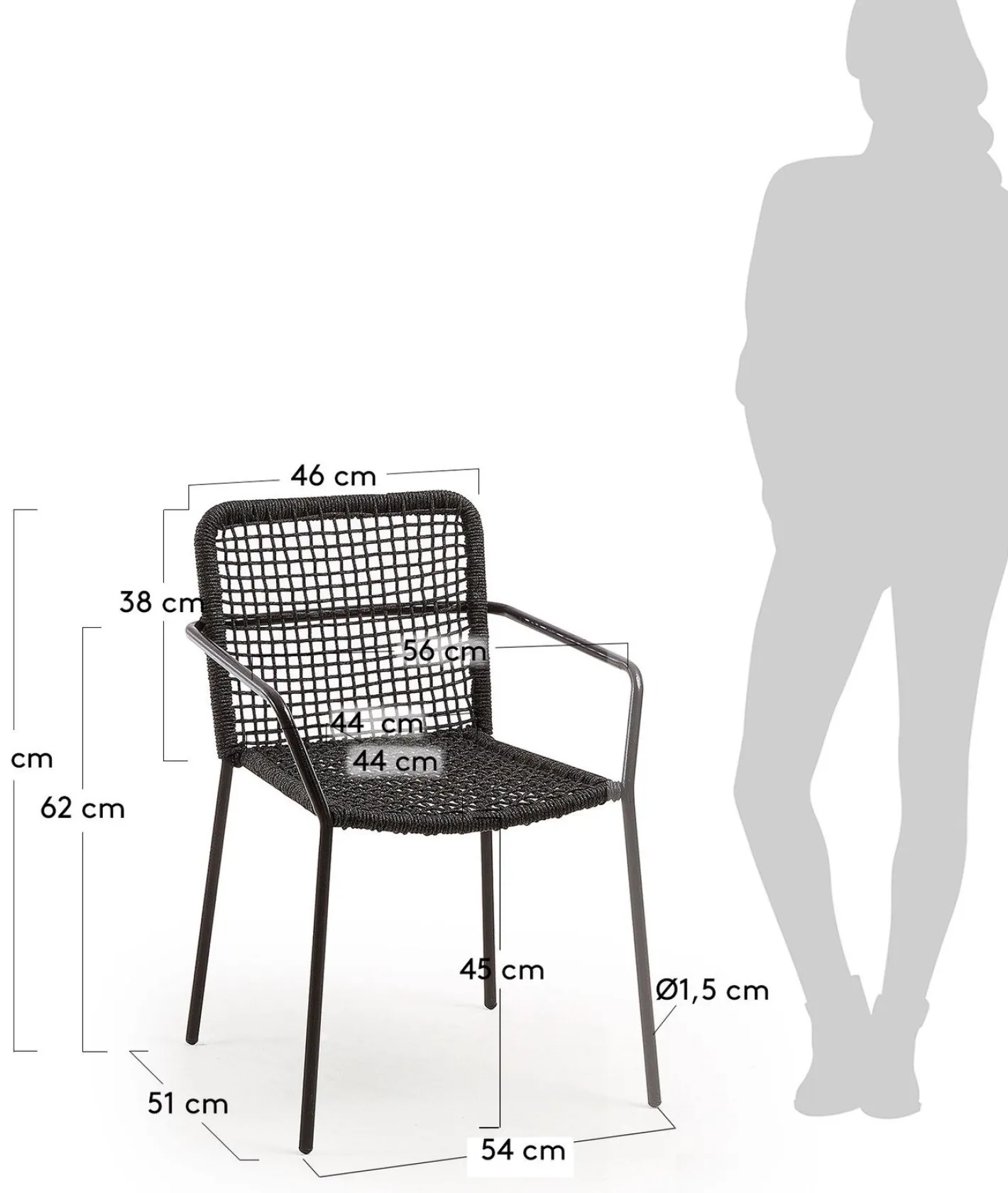 Sale Kave Home Ellen Tuinstoel Zwart