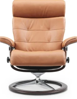 Online Stressless Erik M Relaxfauteuil + Hocker Cognac