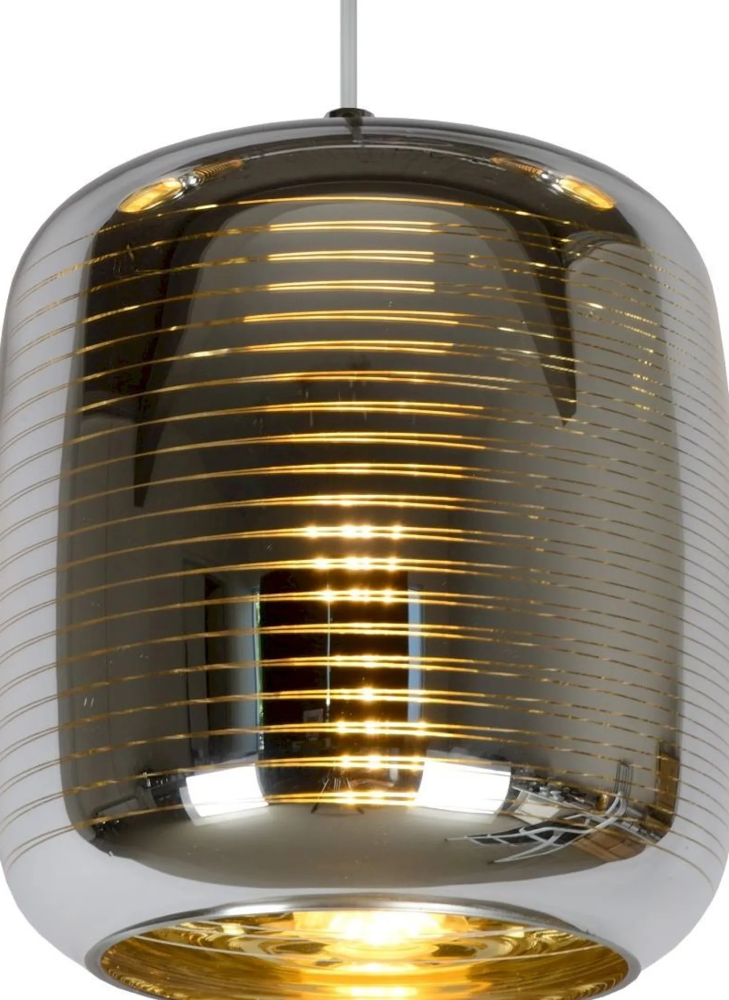 Discount Lucide Eryn Hanglamp Chroom, Goud
