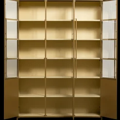 New WOOOD Exhibit 3-deurs Vitrinekast Honey Yellow