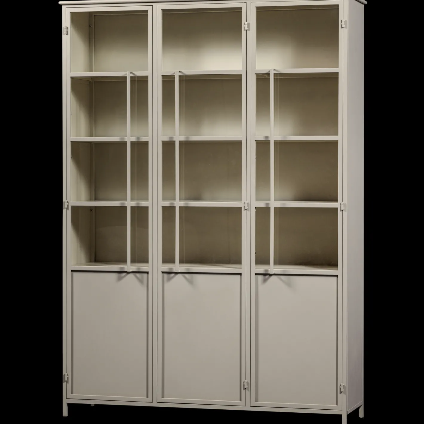 Online WOOOD Exhibit 3-deurs Vitrinekast Sand