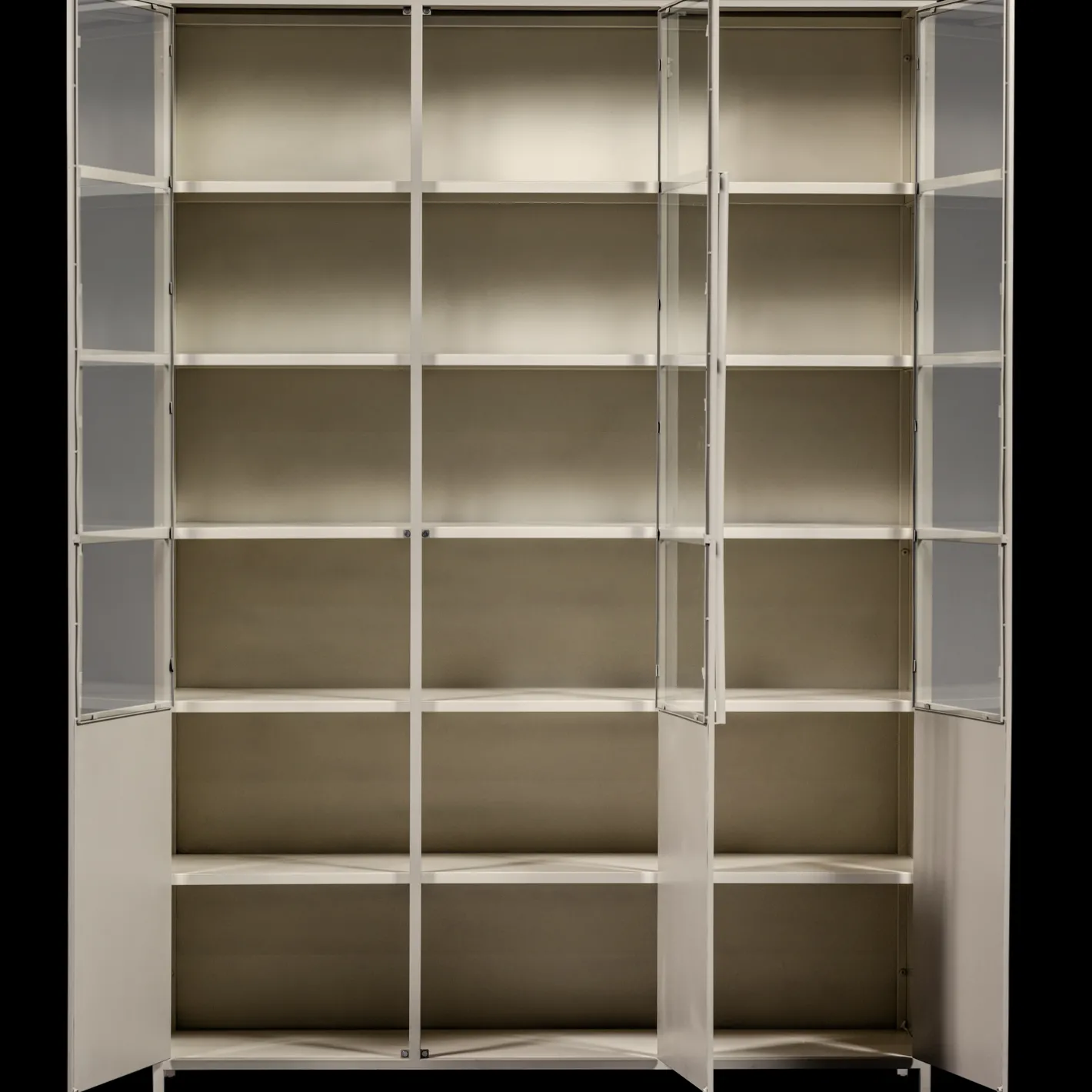 Online WOOOD Exhibit 3-deurs Vitrinekast Sand