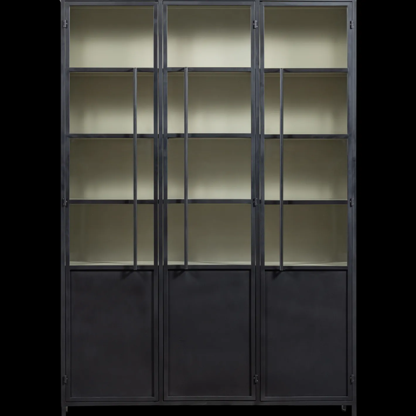 Sale WOOOD Exhibit 3-deurs Vitrinekast Black