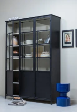 Sale WOOOD Exhibit 3-deurs Vitrinekast Black
