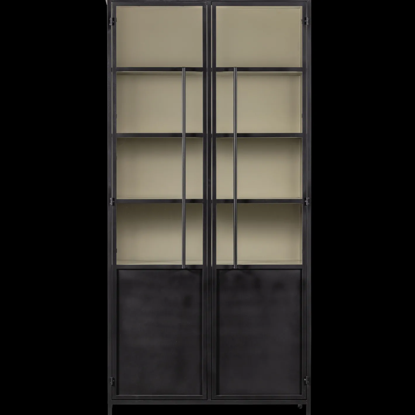 Hot WOOOD Exhibit 2-deurs Vitrinekast Black