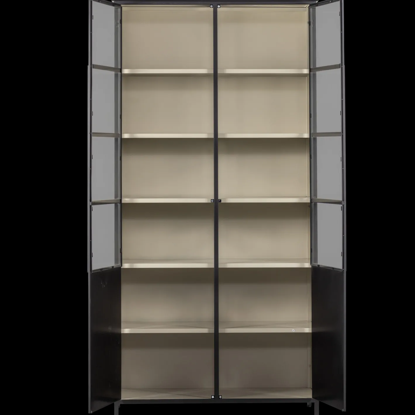 Hot WOOOD Exhibit 2-deurs Vitrinekast Black