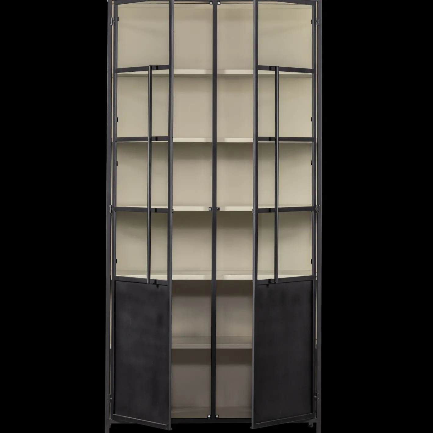 Hot WOOOD Exhibit 2-deurs Vitrinekast Black