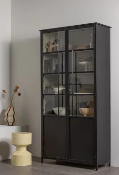Hot WOOOD Exhibit 2-deurs Vitrinekast Black