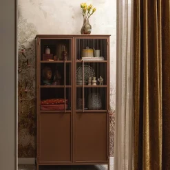 Clearance WOOOD Exhibit 2-deurs Vitrinekast Tan