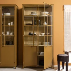 Discount WOOOD Exhibit 2-deurs Vitrinekast Honey Yellow