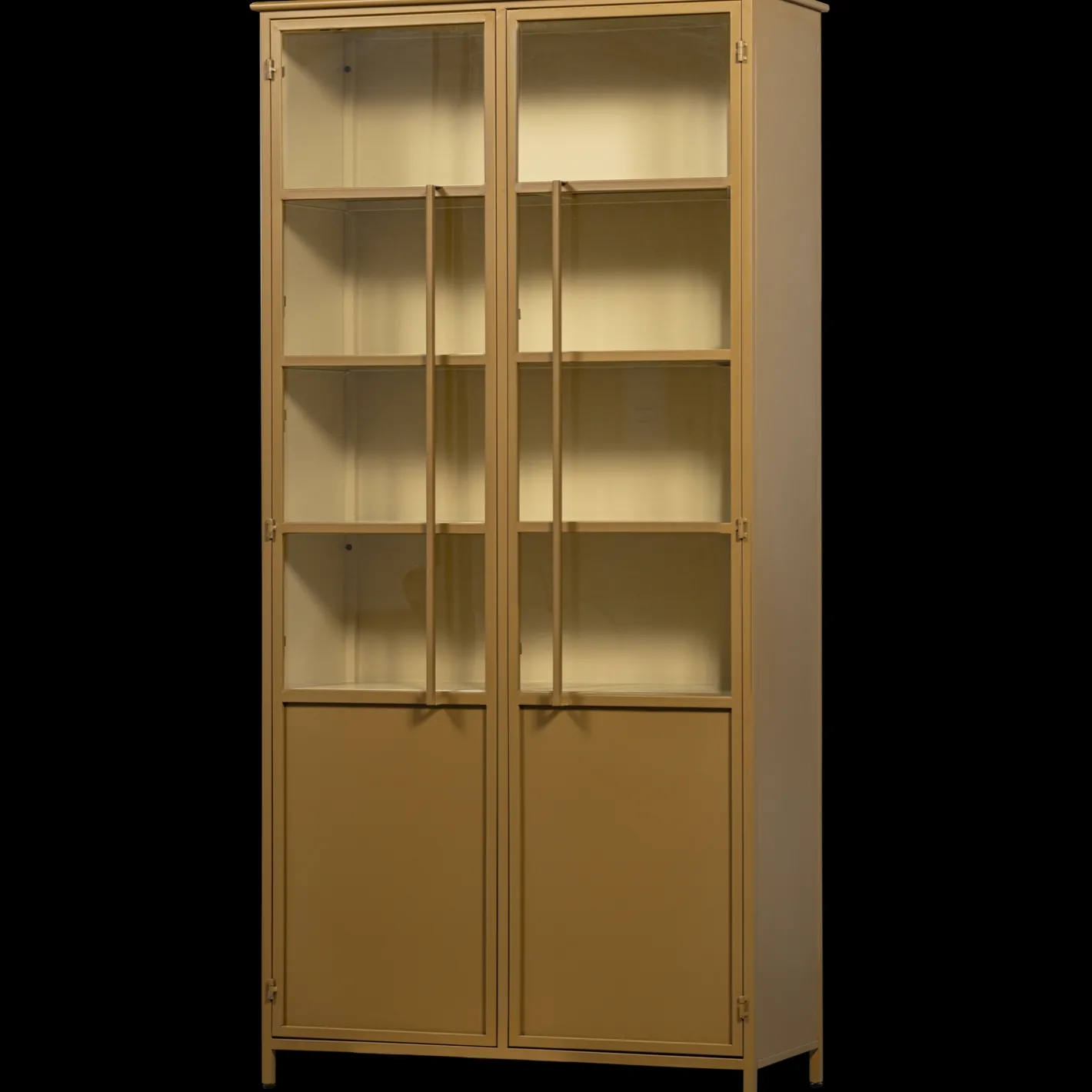 Discount WOOOD Exhibit 2-deurs Vitrinekast Honey Yellow