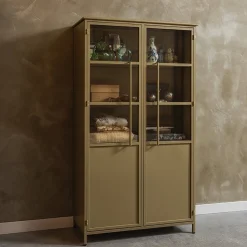 Sale WOOOD Exhibit 2-deurs Vitrinekast Khaki