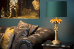 Discount Lucide Extravaganza Coconut Tafellamp Goud, Groen