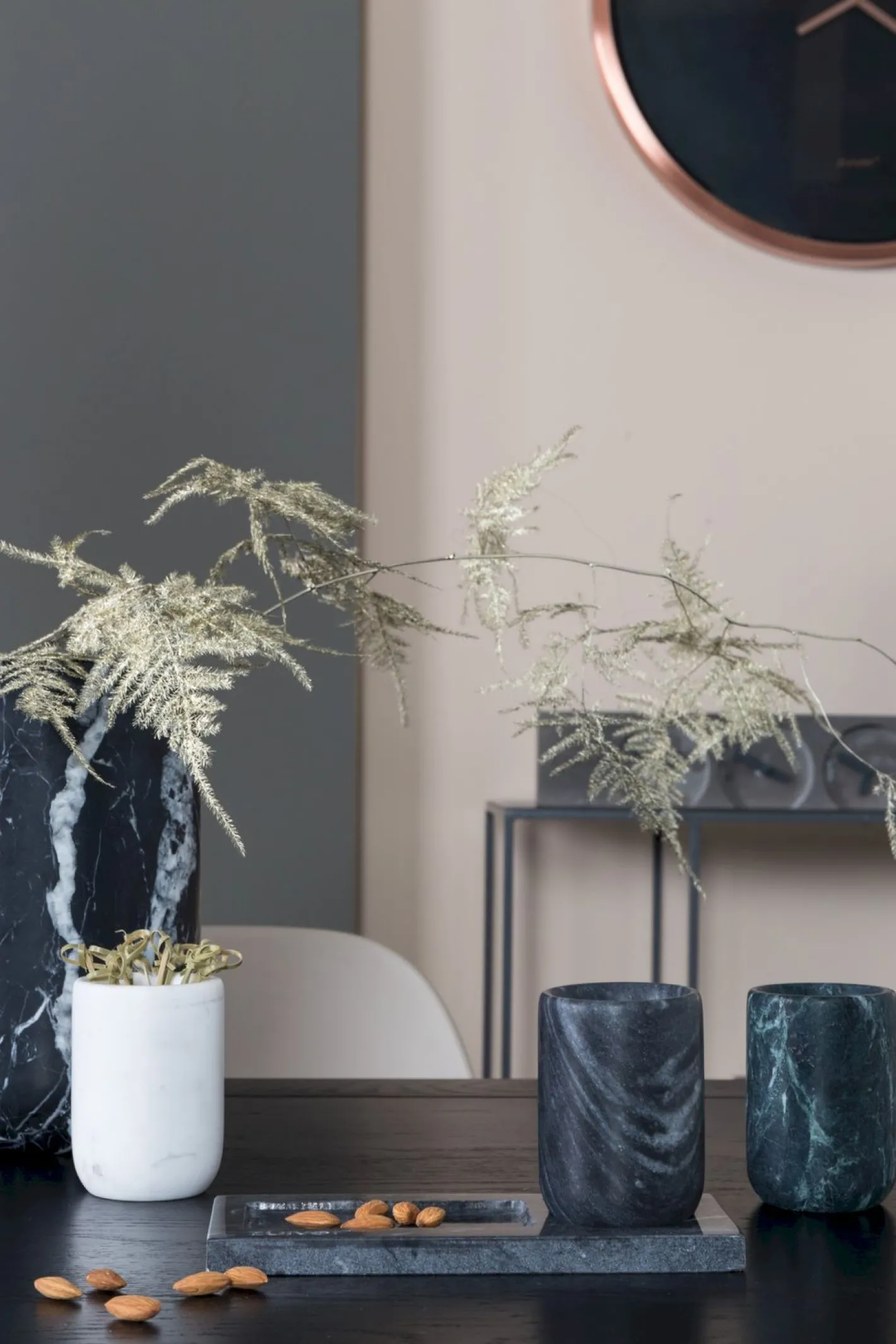 Outlet Zuiver Fajen Marble Vaas Black