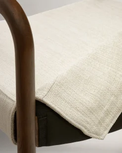 Hot Kave Home Falconera Armstoel Beige, Walnoot