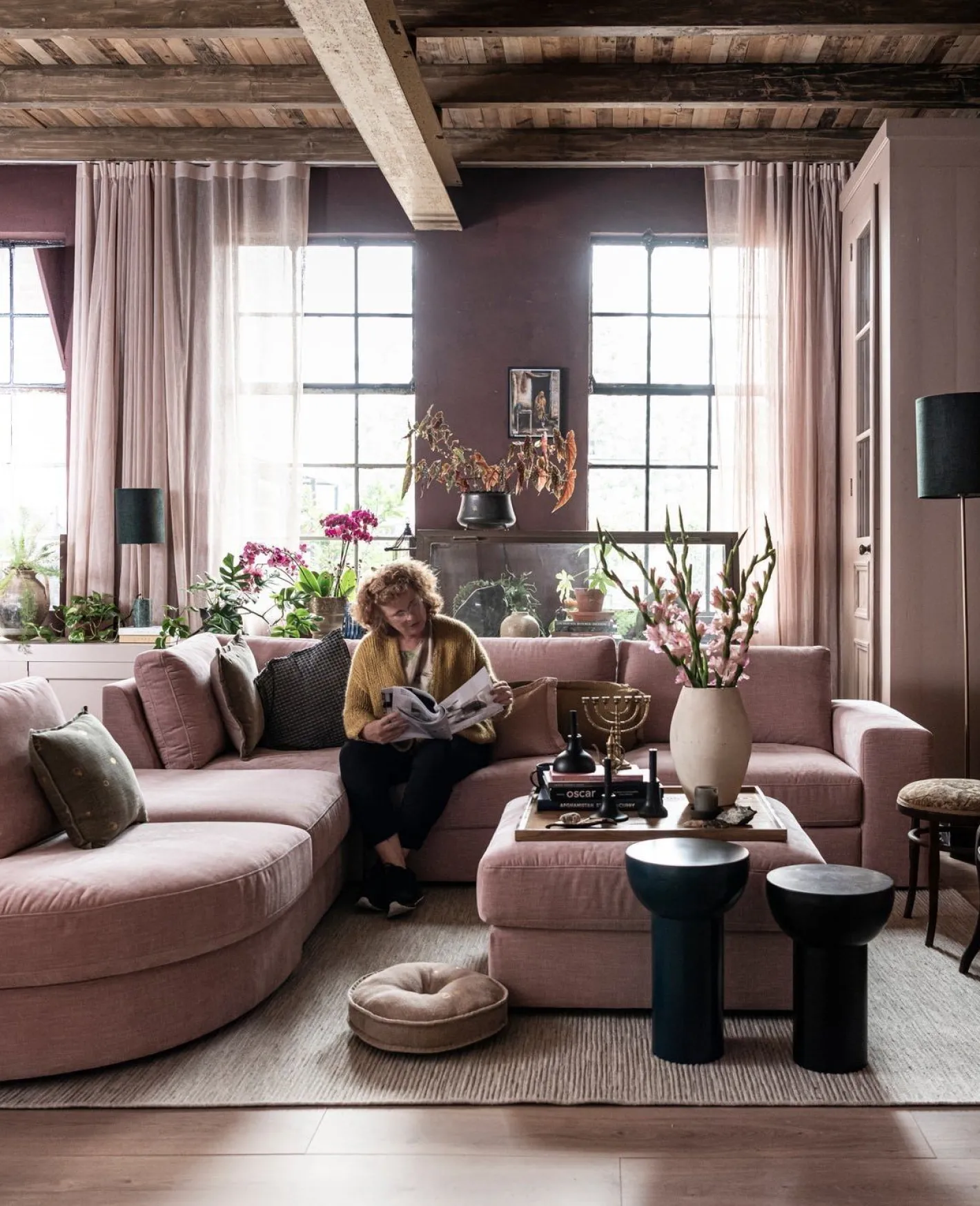 vtwonen Family 1-zits met arm rechts Elementenbank Pink