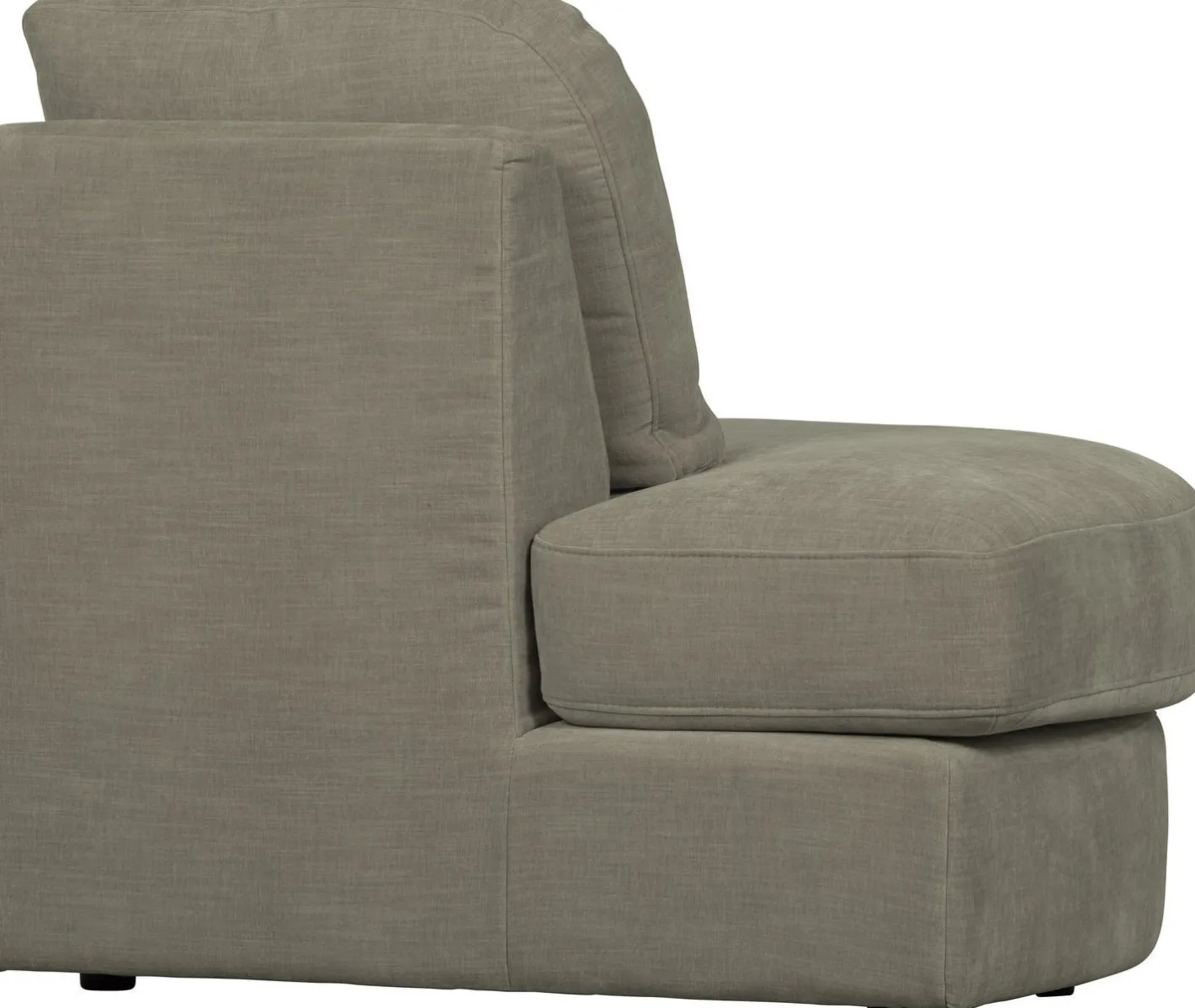 Online vtwonen Family 1-zits ronde hoek links Elementenbank Warm Grey