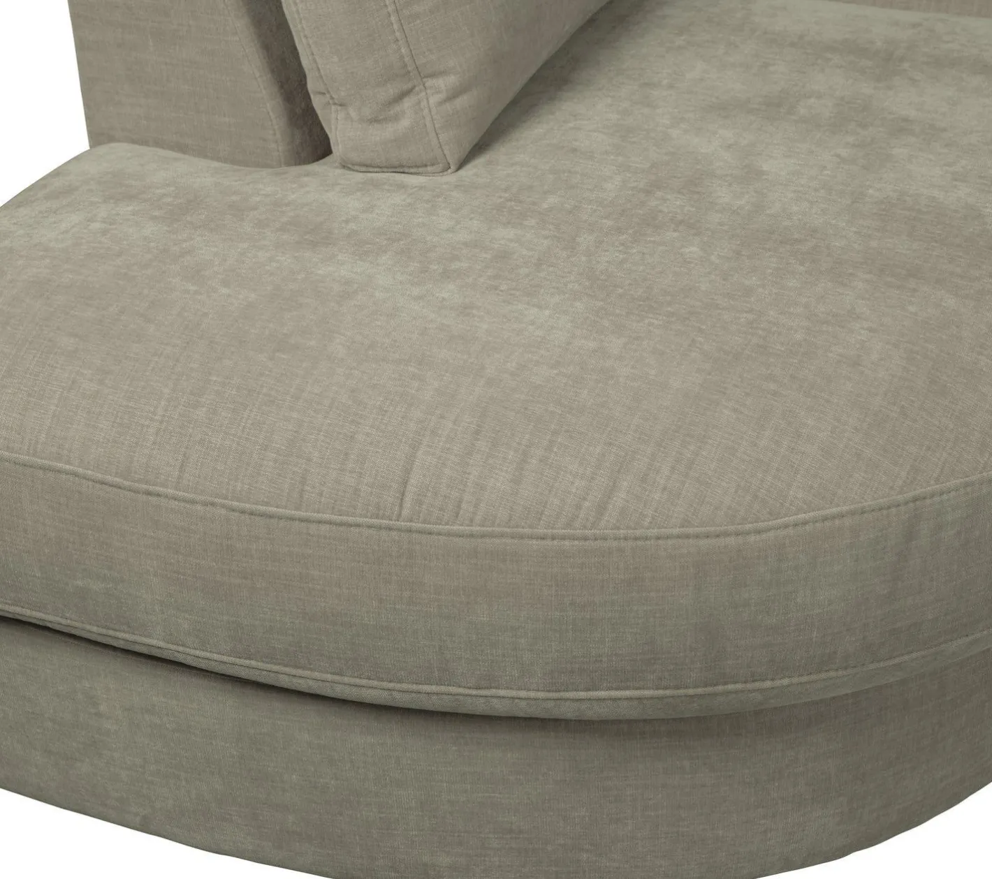 Online vtwonen Family 1-zits ronde hoek links Elementenbank Warm Grey