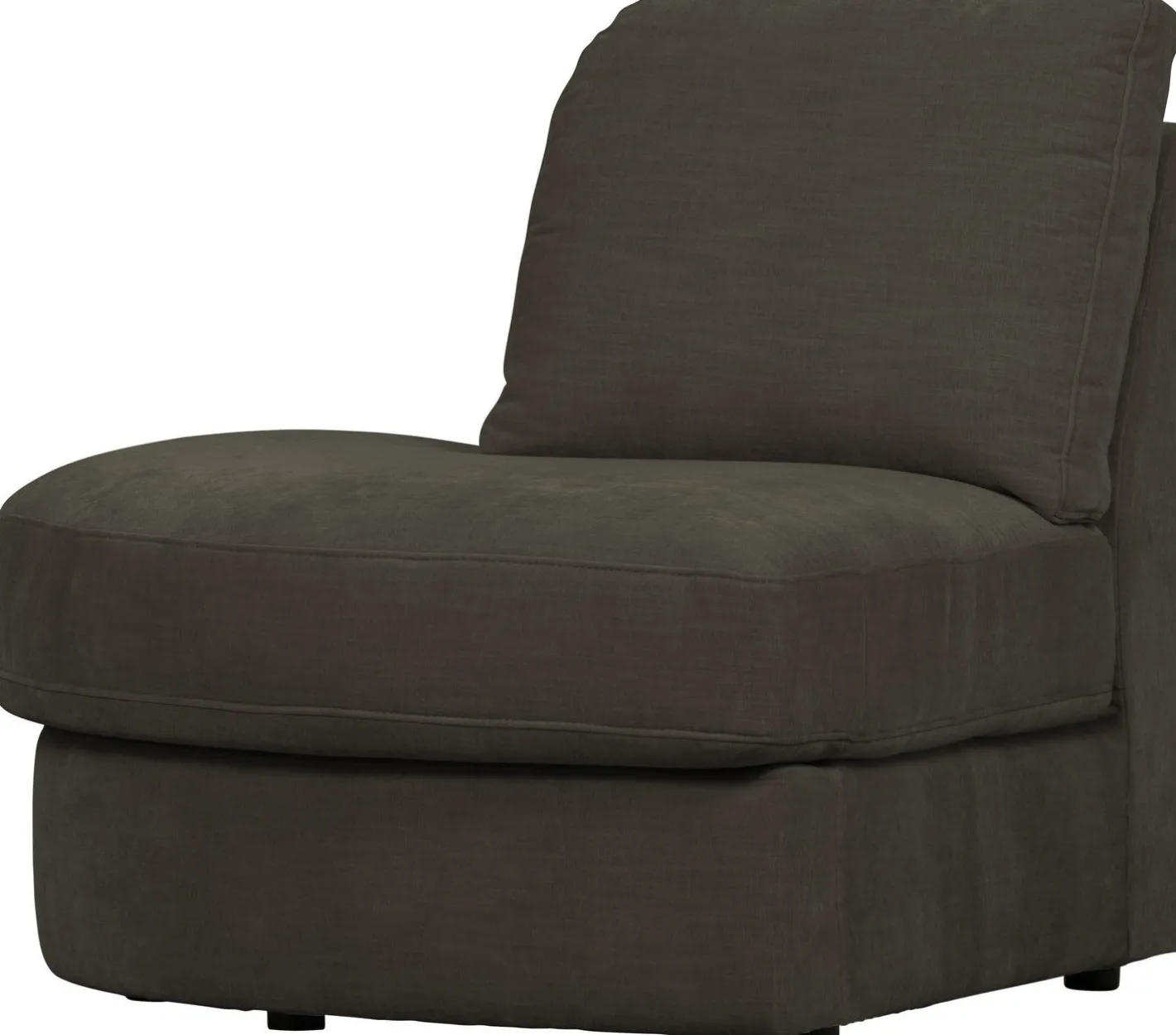 Discount vtwonen Family 1-zits ronde hoek links Elementenbank Anthracite