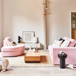 Clearance vtwonen Family 1-zits ronde hoek links Elementenbank Pink