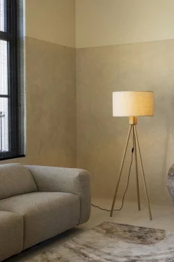 Discount Zuiver Fan Bamboo Vloerlamp Naturel