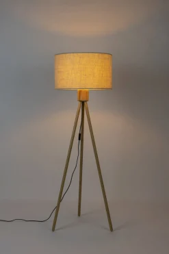 Discount Zuiver Fan Bamboo Vloerlamp Naturel