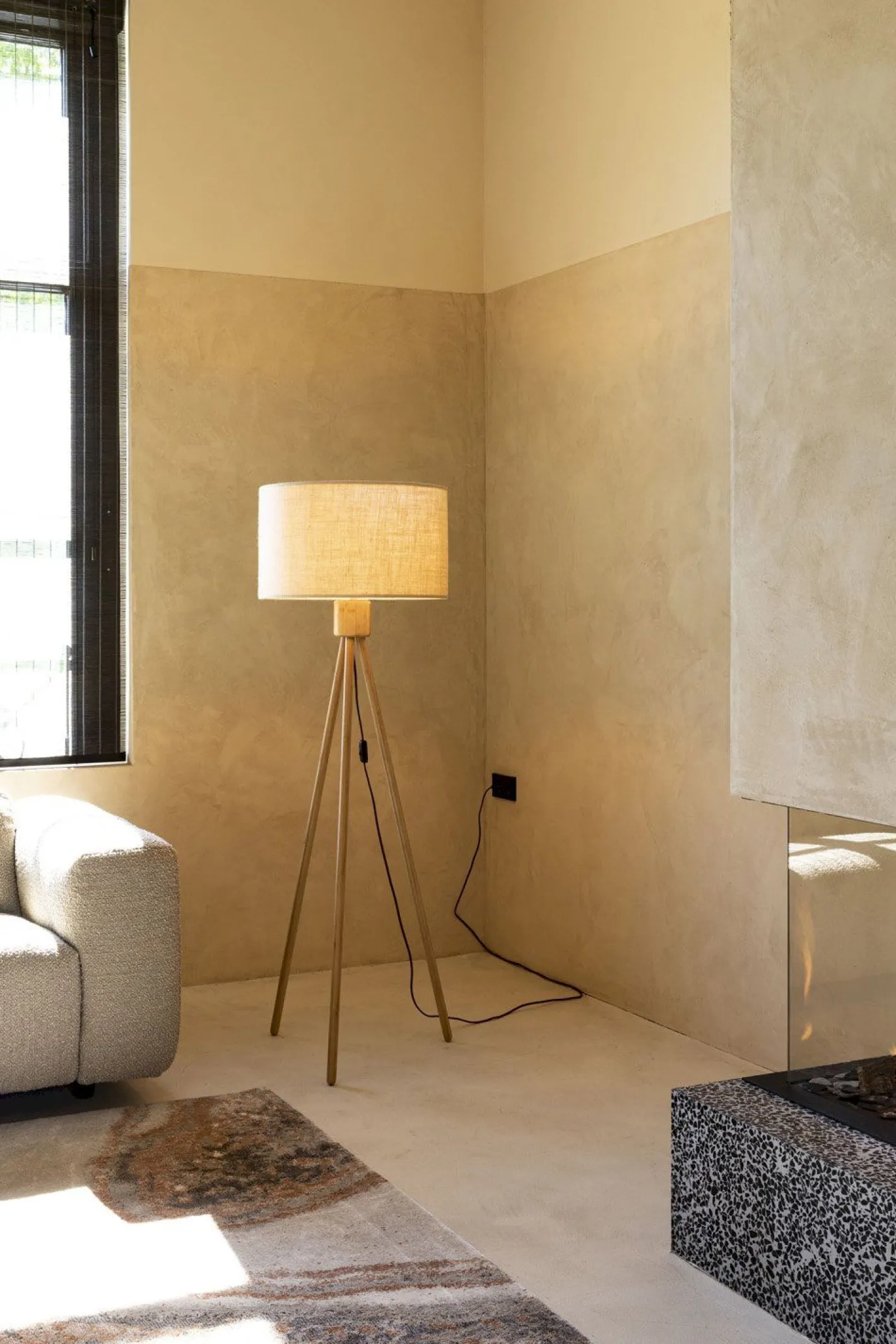 Discount Zuiver Fan Bamboo Vloerlamp Naturel