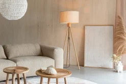 Discount Zuiver Fan Bamboo Vloerlamp Naturel