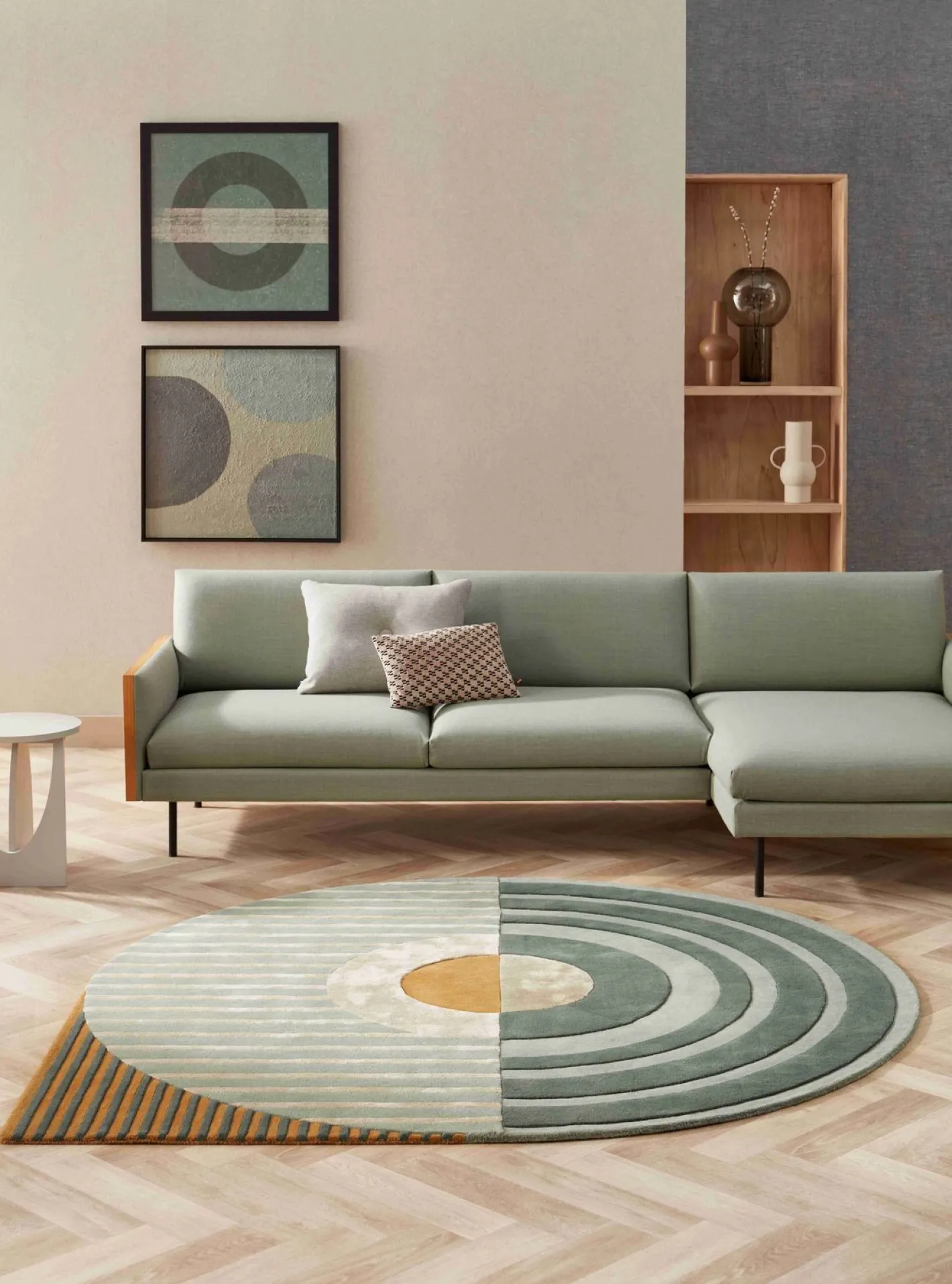 Sale Brinker Carpets Fano Girare Vloerkleed Green