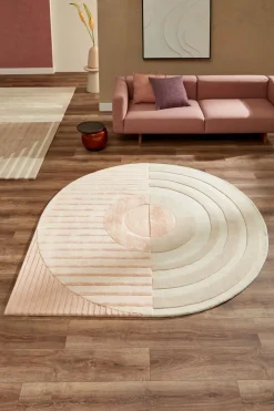 Best Brinker Carpets Fano Girare Vloerkleed White Beige