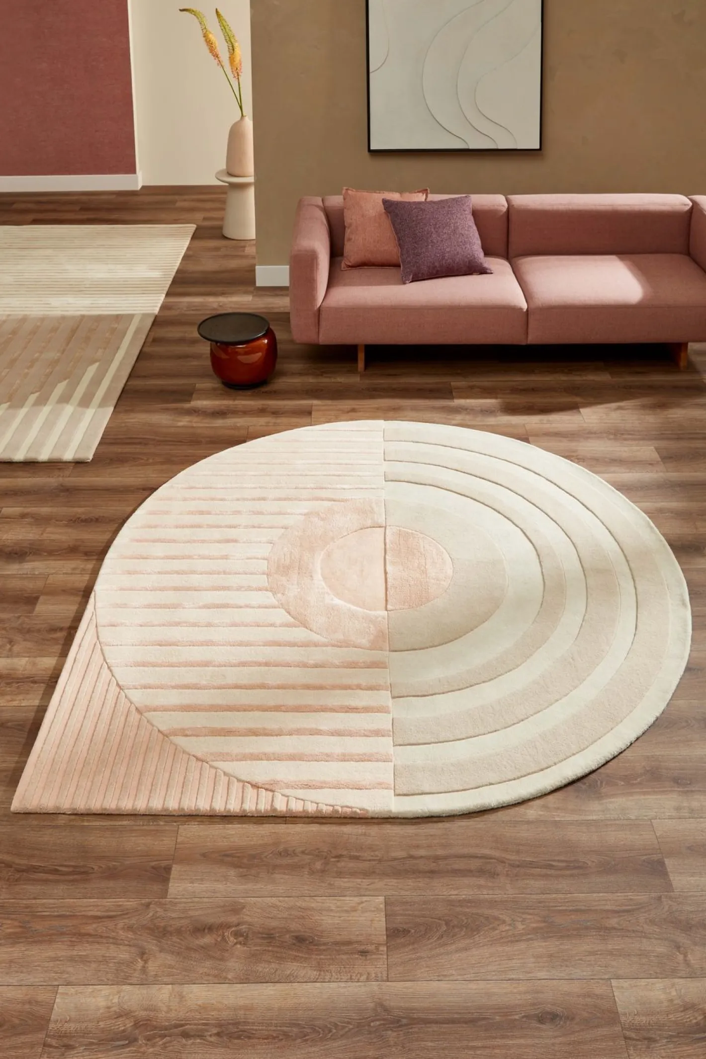 Best Brinker Carpets Fano Girare Vloerkleed White Beige