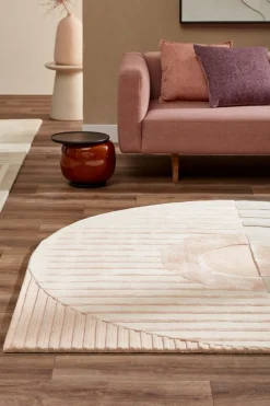 Best Brinker Carpets Fano Girare Vloerkleed White Beige