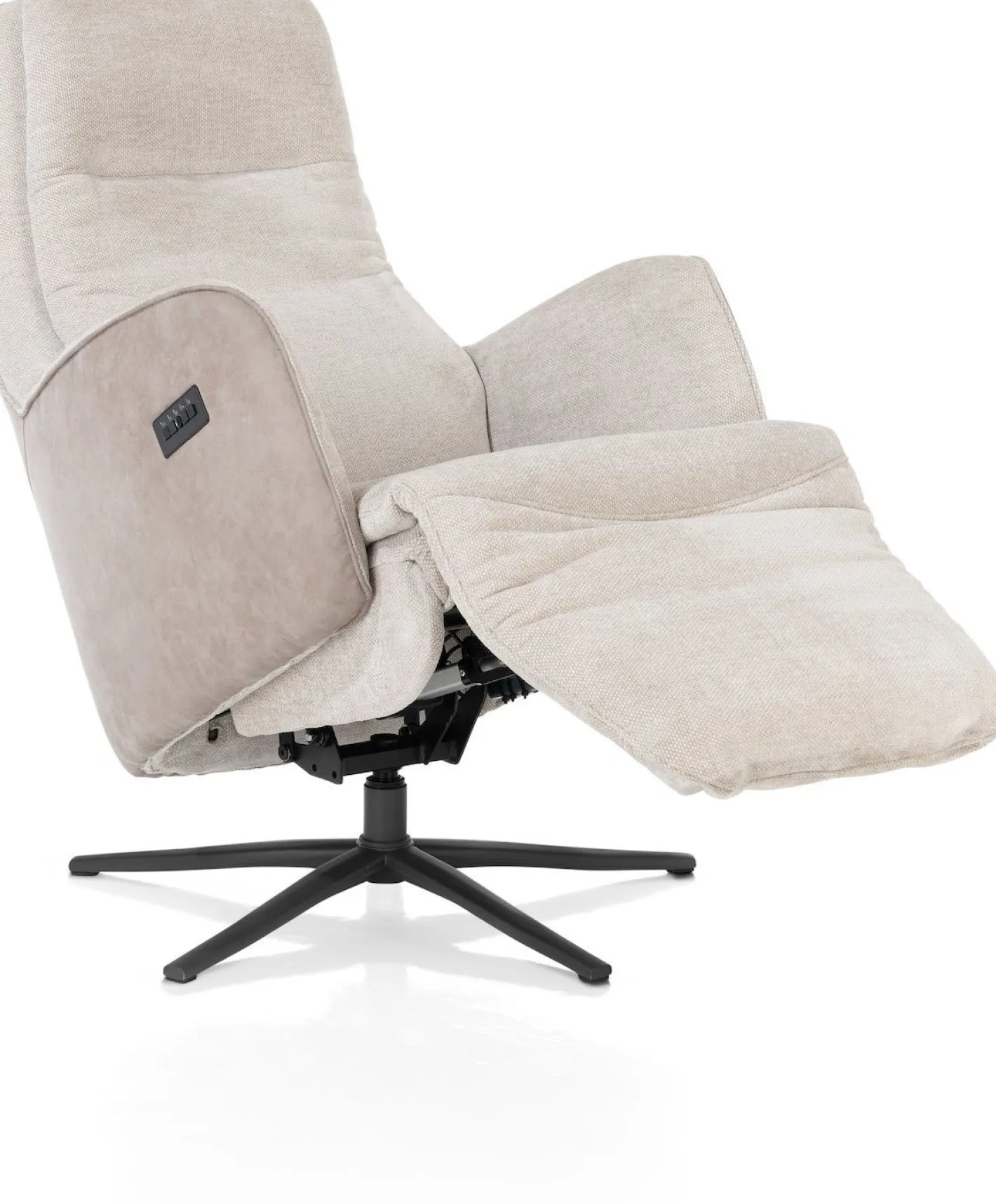 Outlet Henders en Hazel Felino Incl. Accu Relaxfauteuil Kiezel