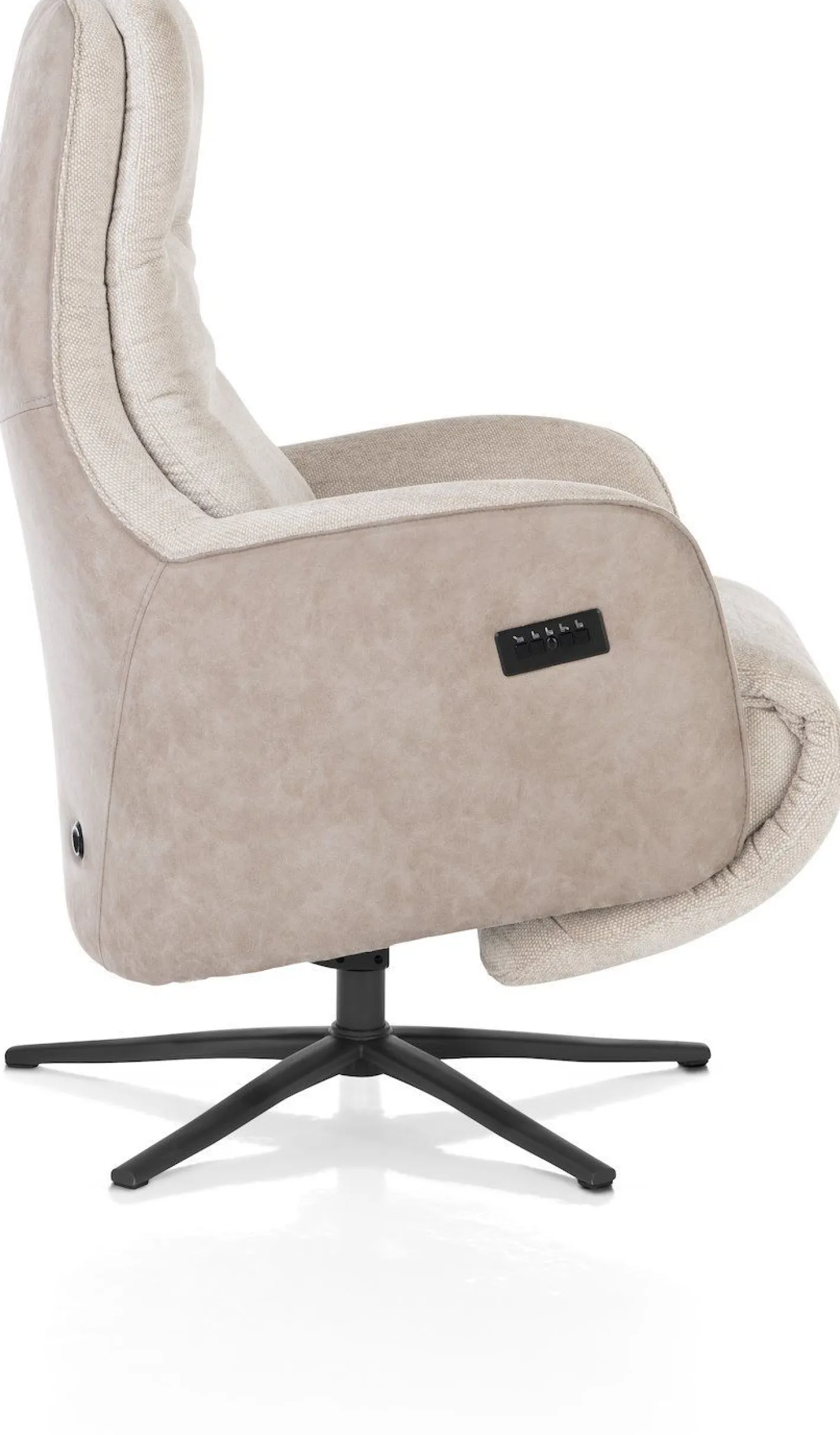 Outlet Henders en Hazel Felino Incl. Accu Relaxfauteuil Kiezel