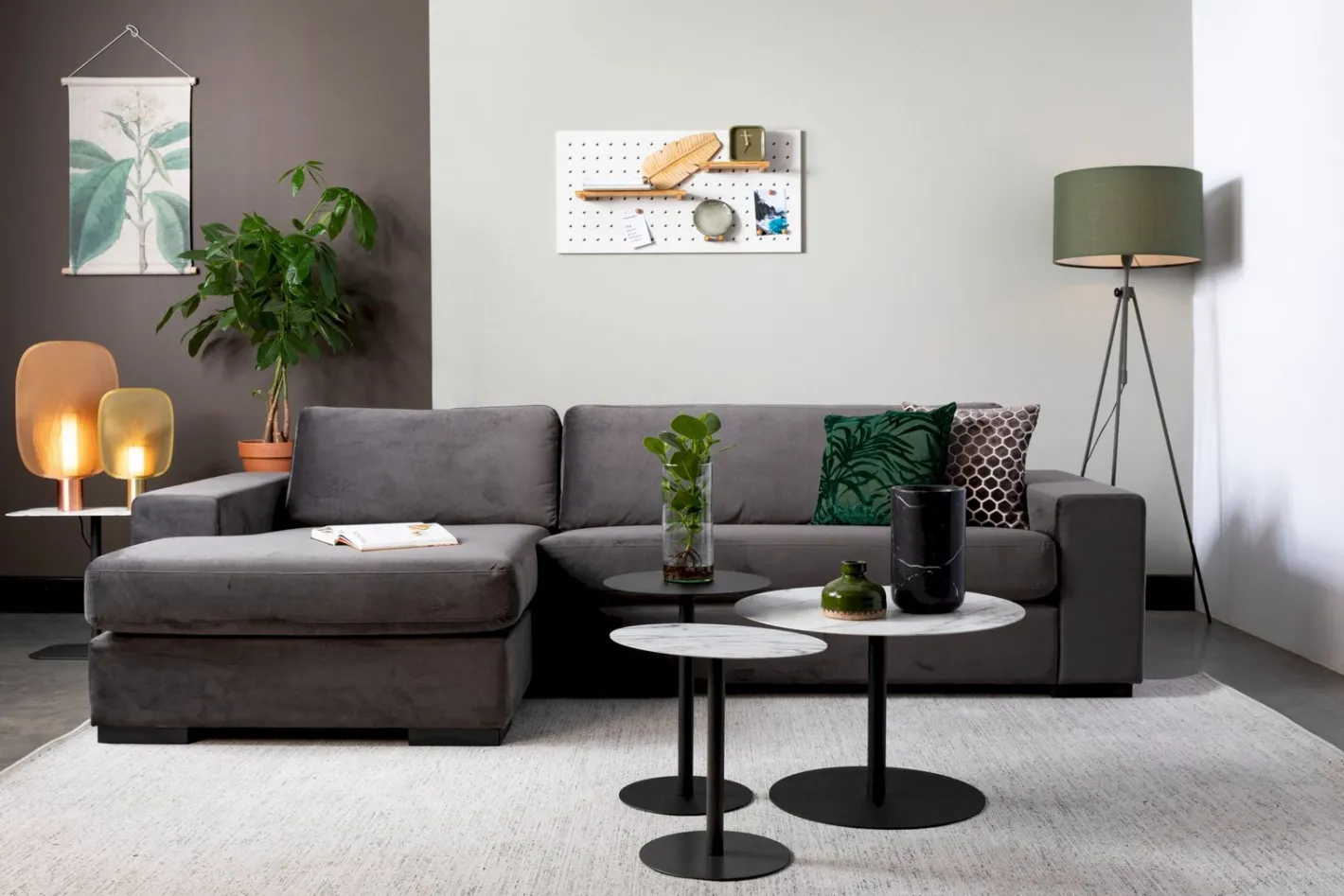 Best Zuiver Fiep Links Hoekbank Grey