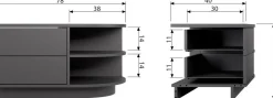 Online WOOOD Finca Rechts TV-meubel Deep Black