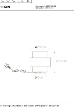 Clearance Lucide Firmin Tafellamp Goud
