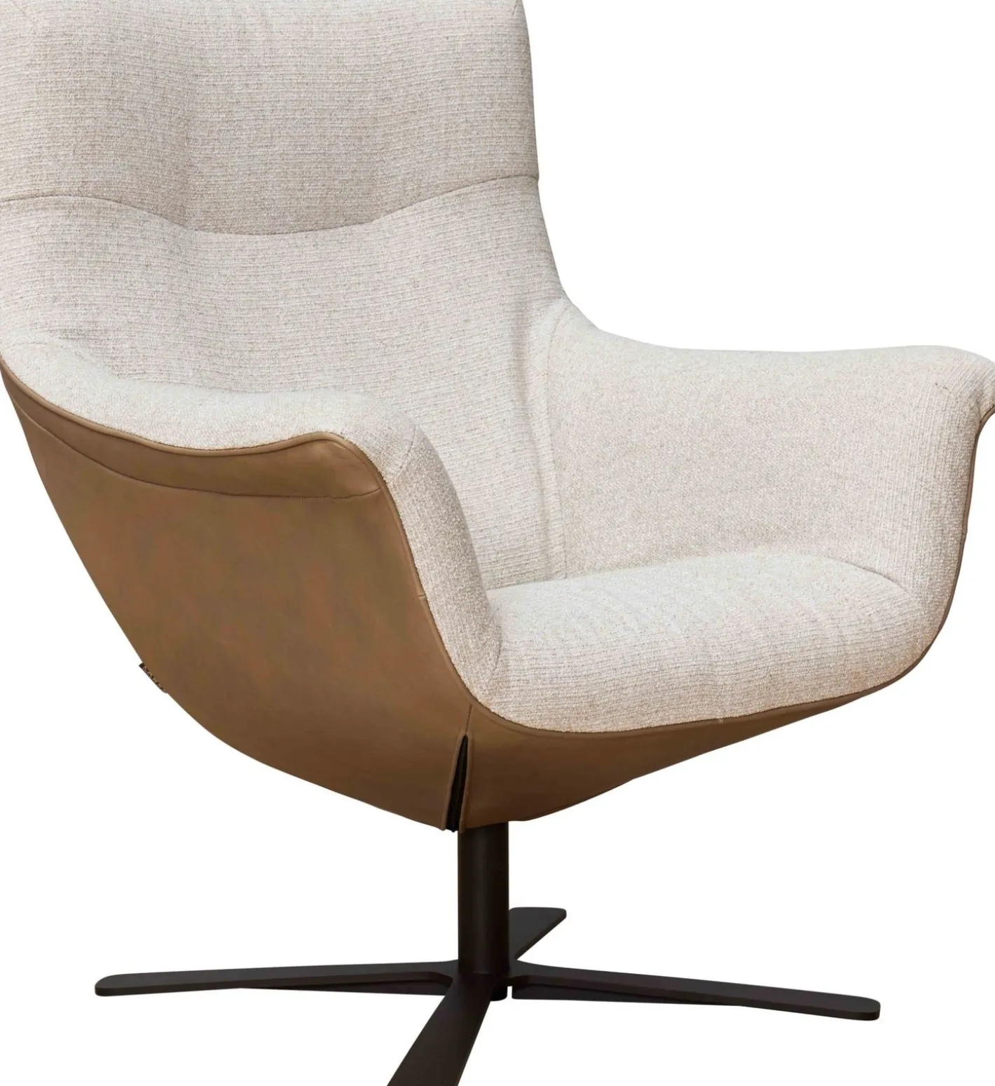 Clearance LABEL Vandenberg First Lady Fauteuil Stone, Naturel