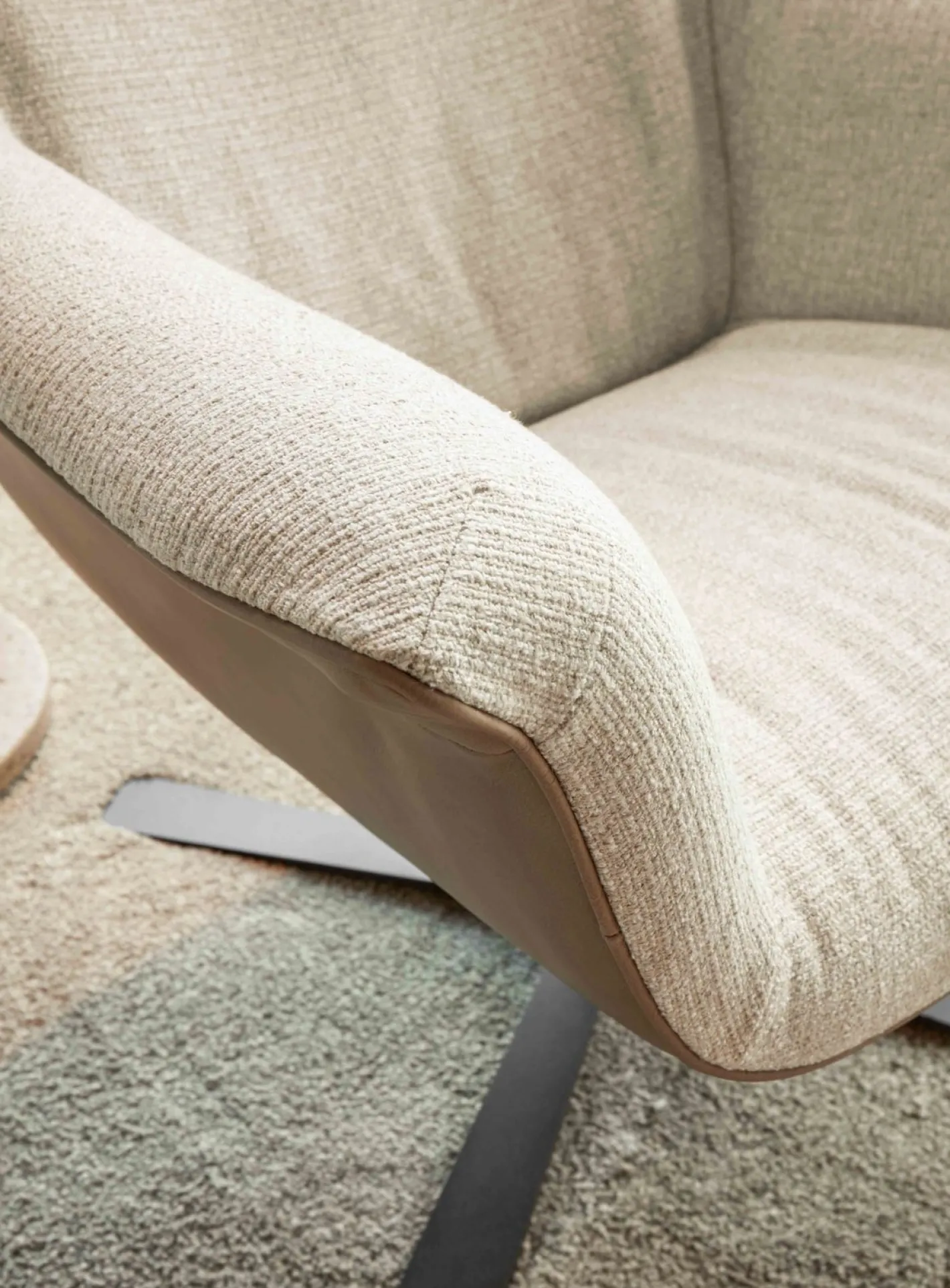 Clearance LABEL Vandenberg First Lady Fauteuil Stone, Naturel