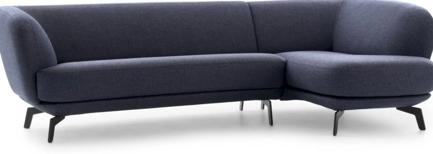 Best Leolux Flint Hoekbank Blauw