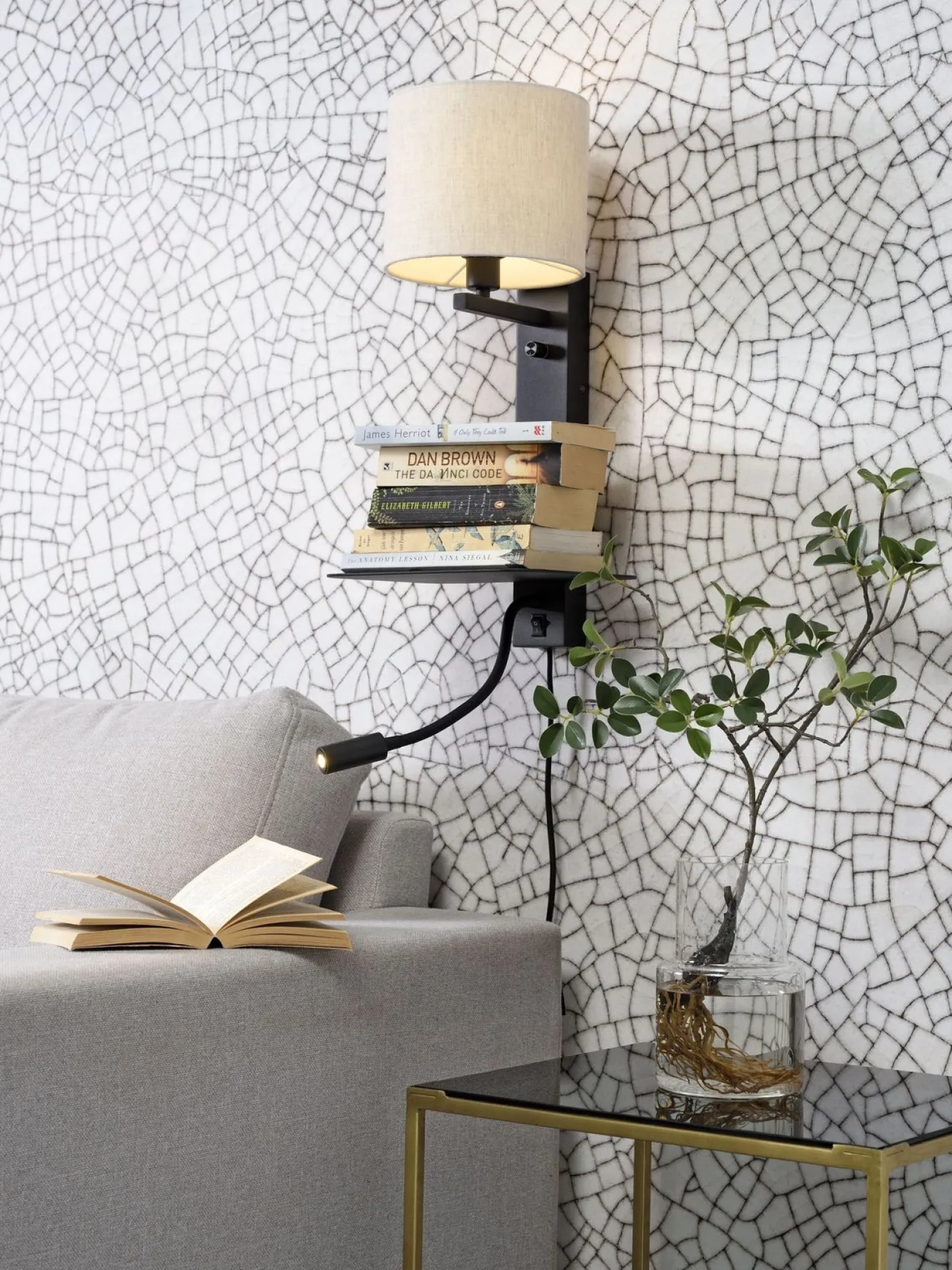 Online It's about RoMi Florence Wandlamp Licht Linnen