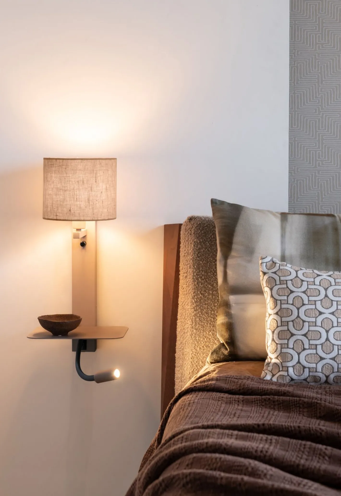 Online It's about RoMi Florence Wandlamp Sand, Dark Linen