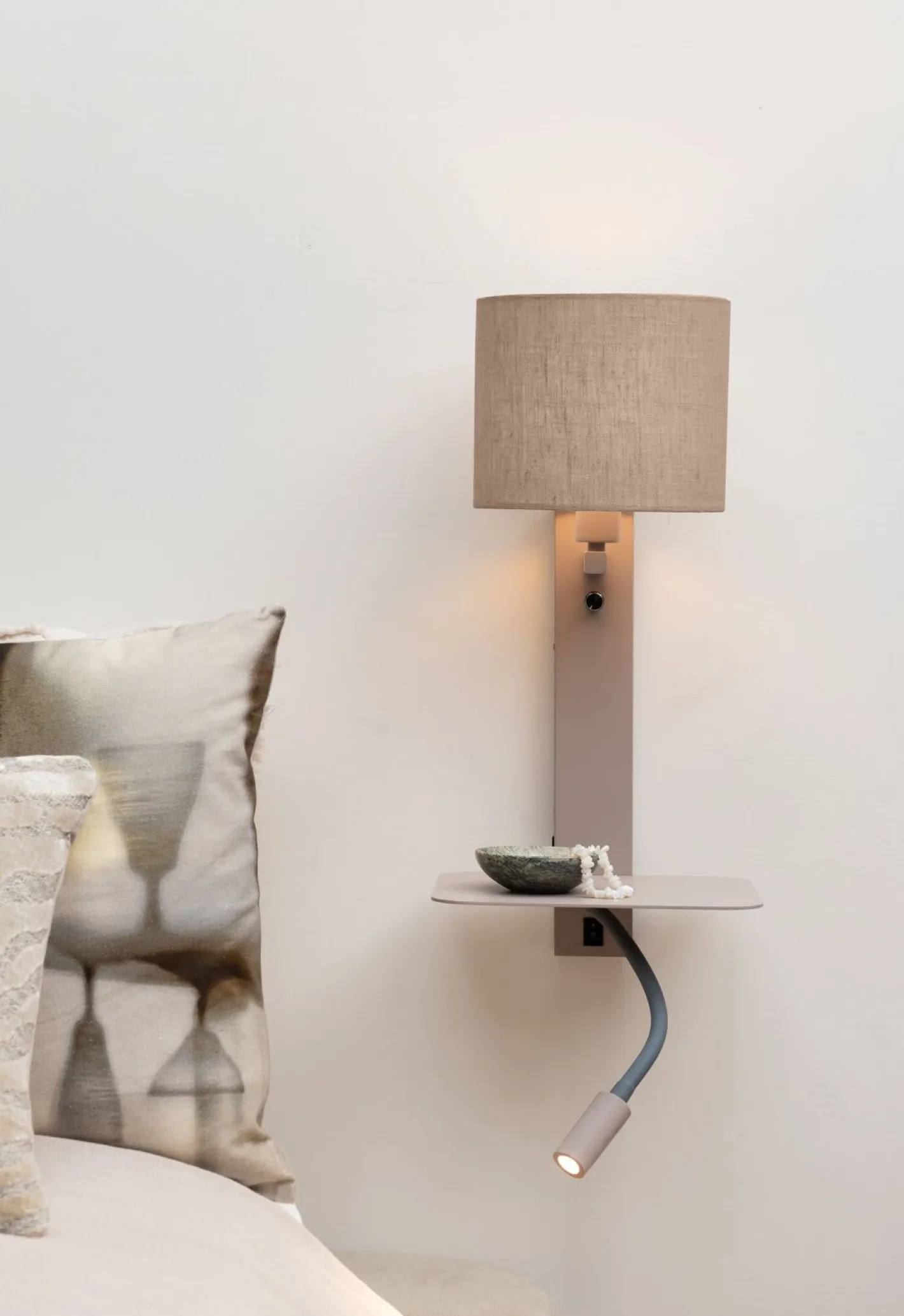 Online It's about RoMi Florence Wandlamp Sand, Dark Linen
