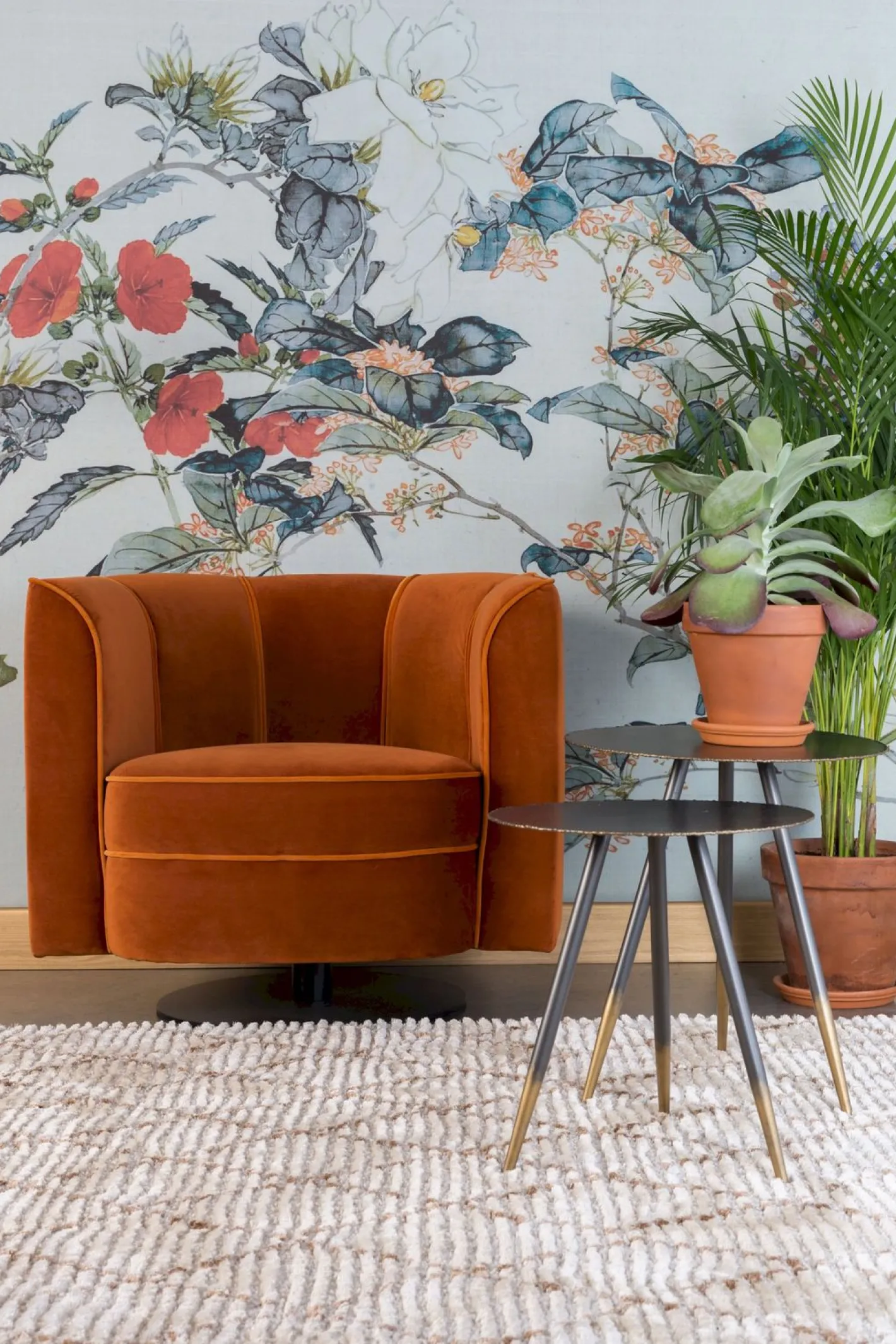 Sale Dutchbone Flower Fauteuil Orange
