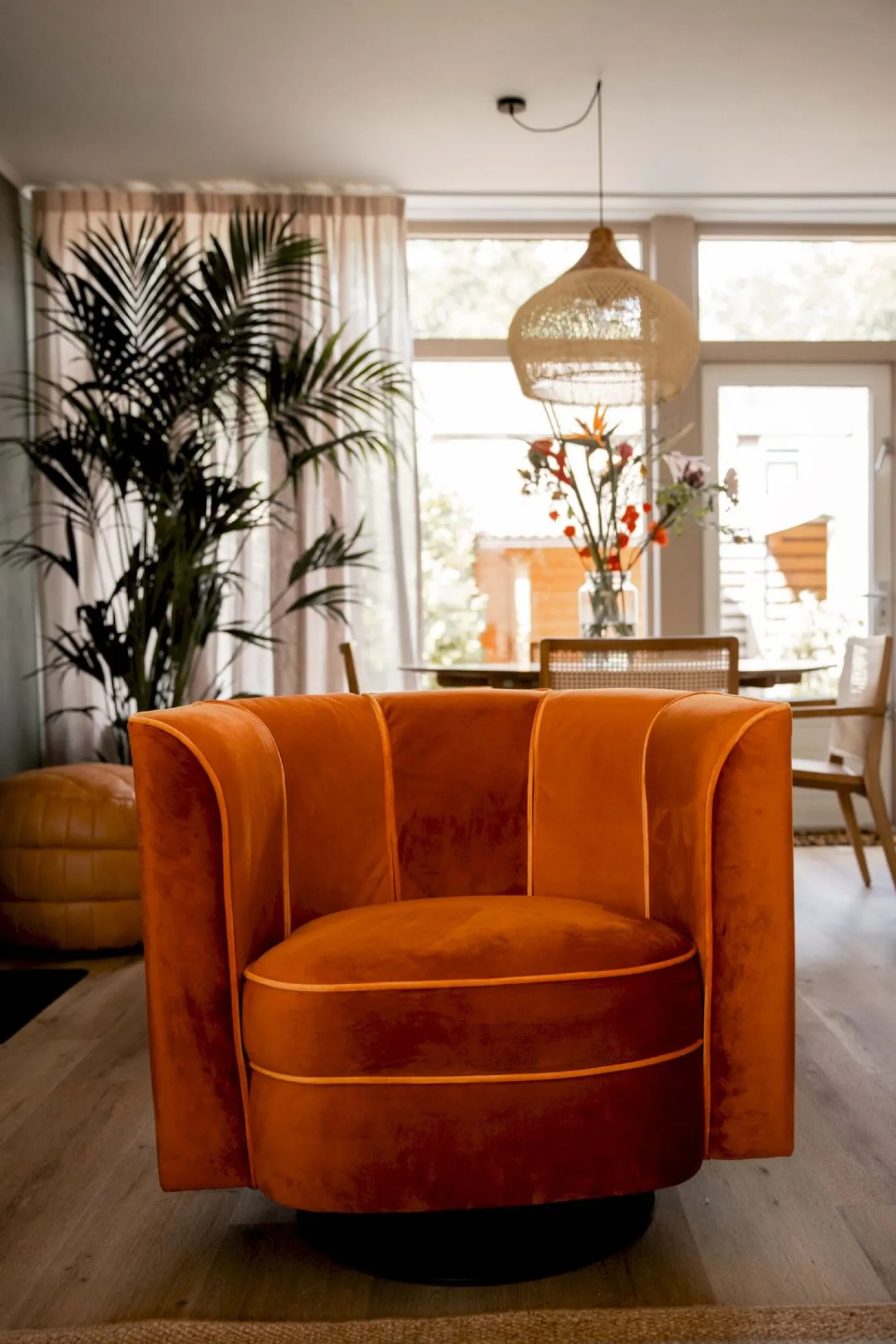 Sale Dutchbone Flower Fauteuil Orange