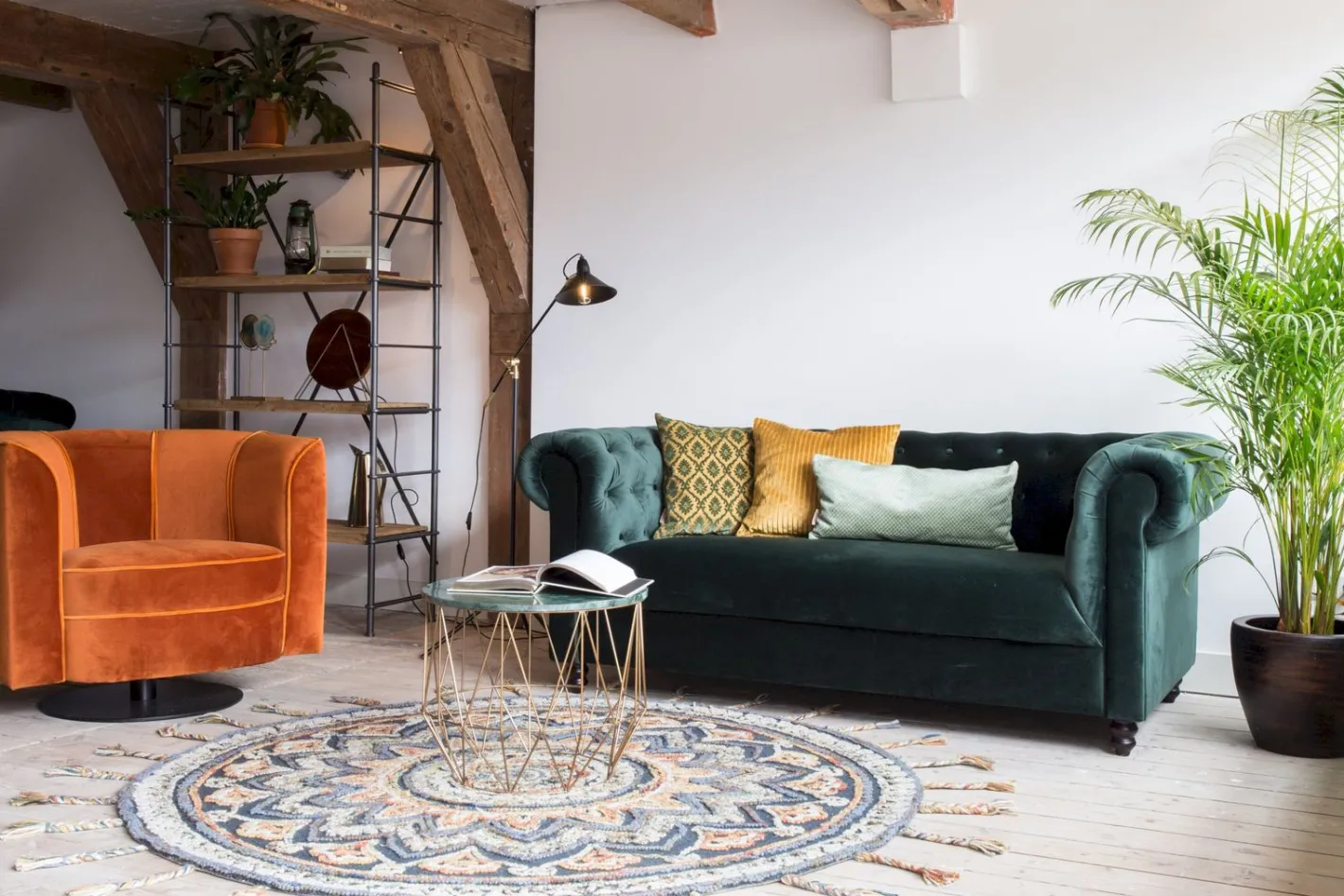 Sale Dutchbone Flower Fauteuil Orange