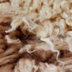New HKLIVING Fluffy Square Vloerkleed Natural, Roze