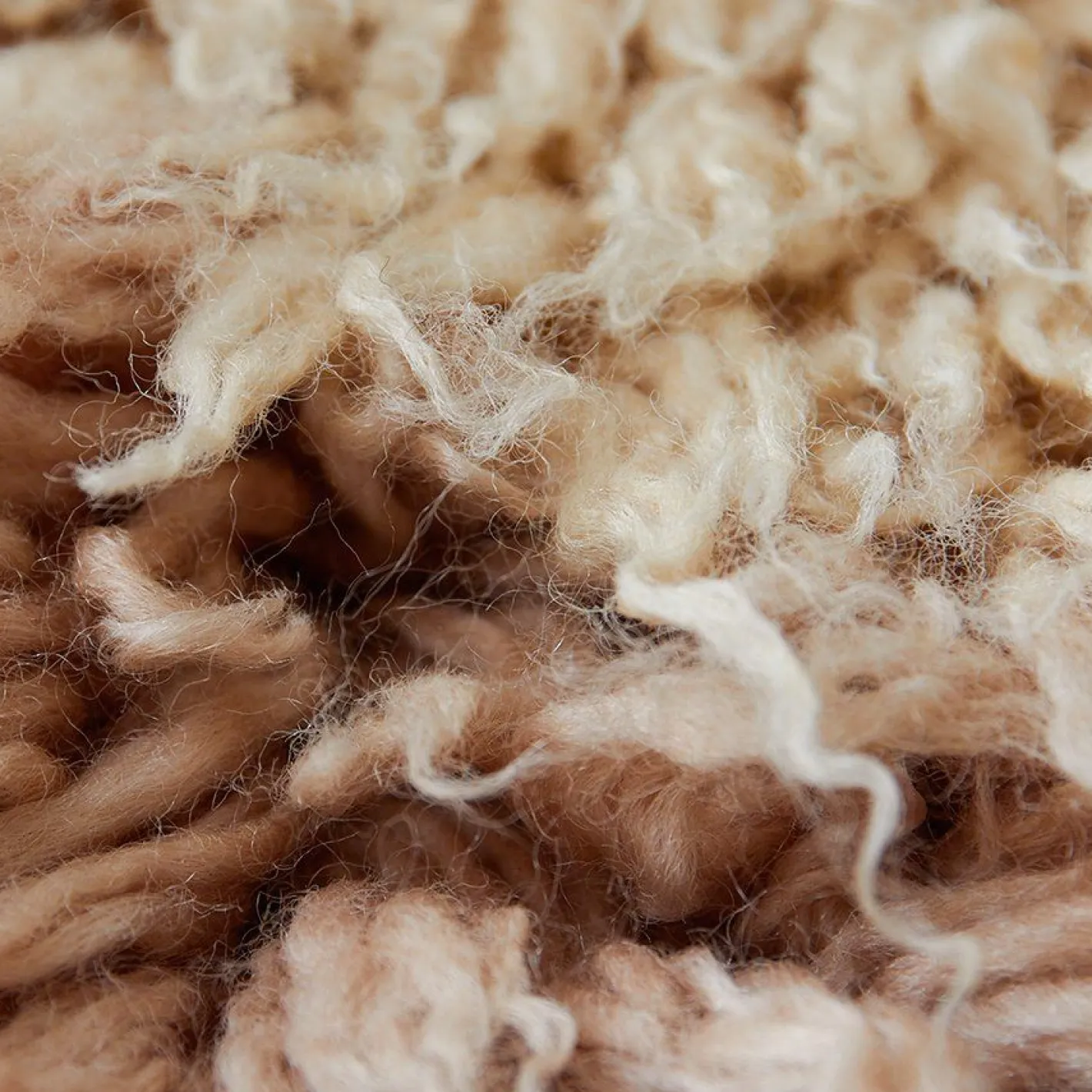 New HKLIVING Fluffy Square Vloerkleed Natural, Roze