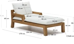 Outlet Kave Home Forcanera Ligstoel Wit