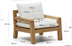 Kave Home Forcanera Outdoor Fauteuil Wit